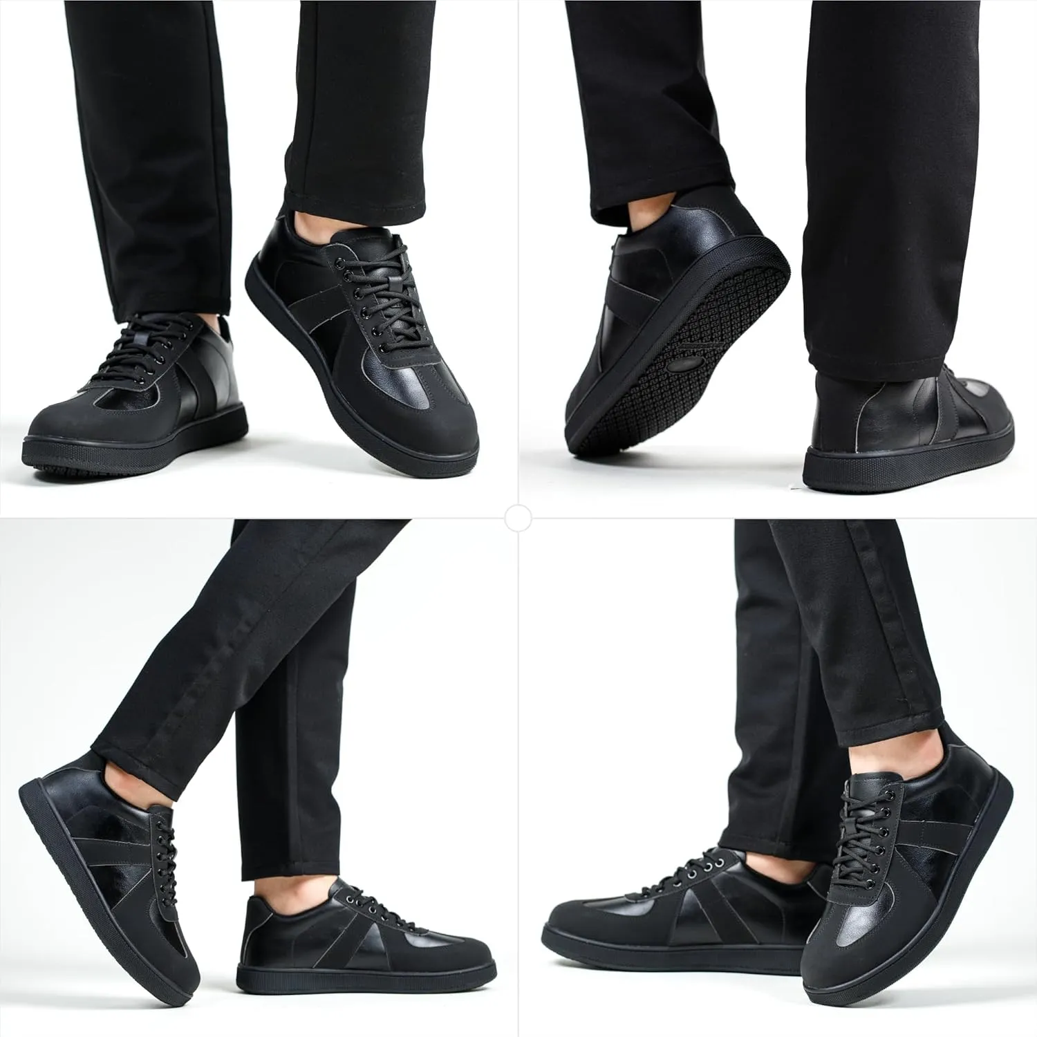 Non Slip Work Shoes for Men Women丨Waterproof Slip On Walking Loafers