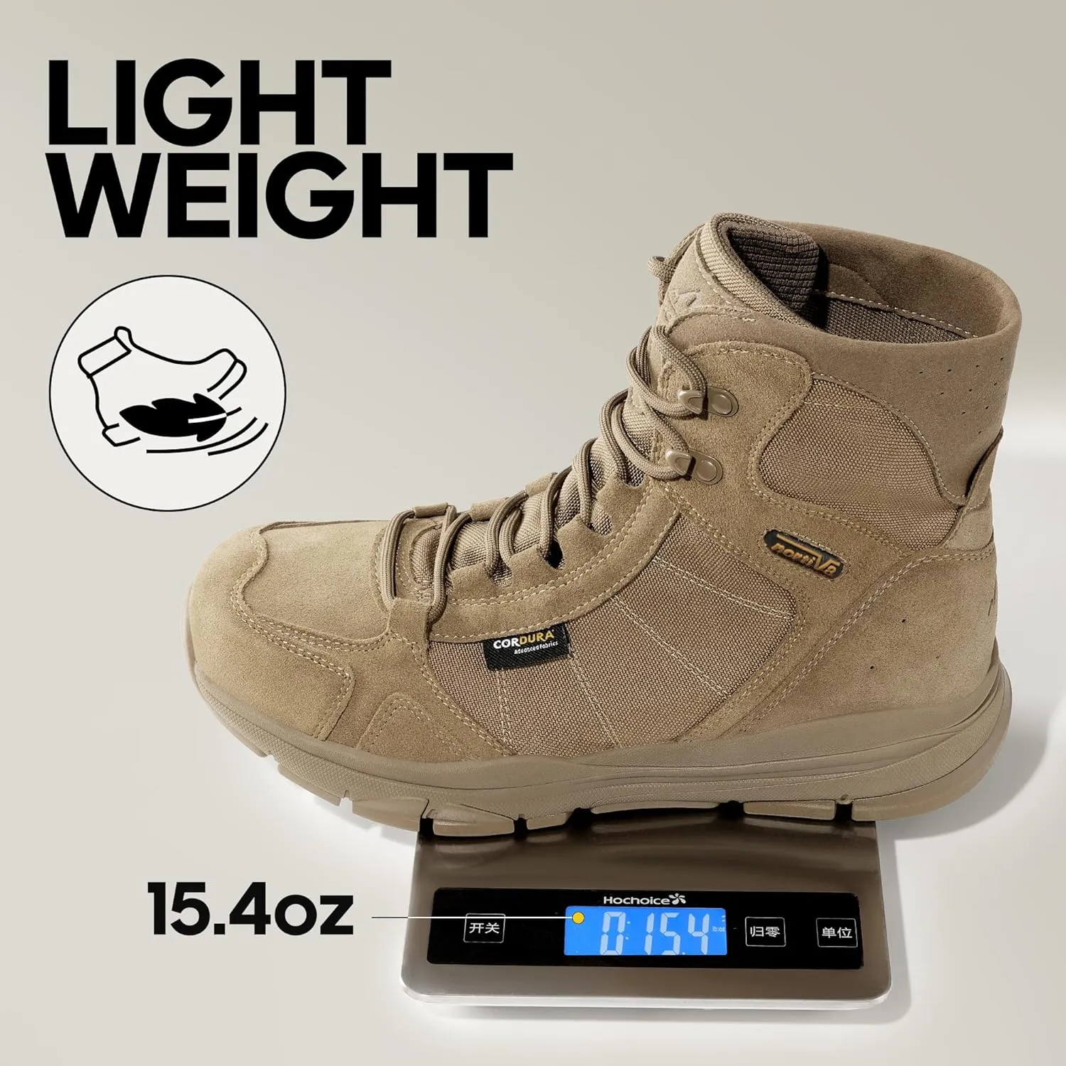 NORTIV 8 Men's Lightweight Military Tactical Work Boots Outdoor Hiking Motorcycle Combat Boots