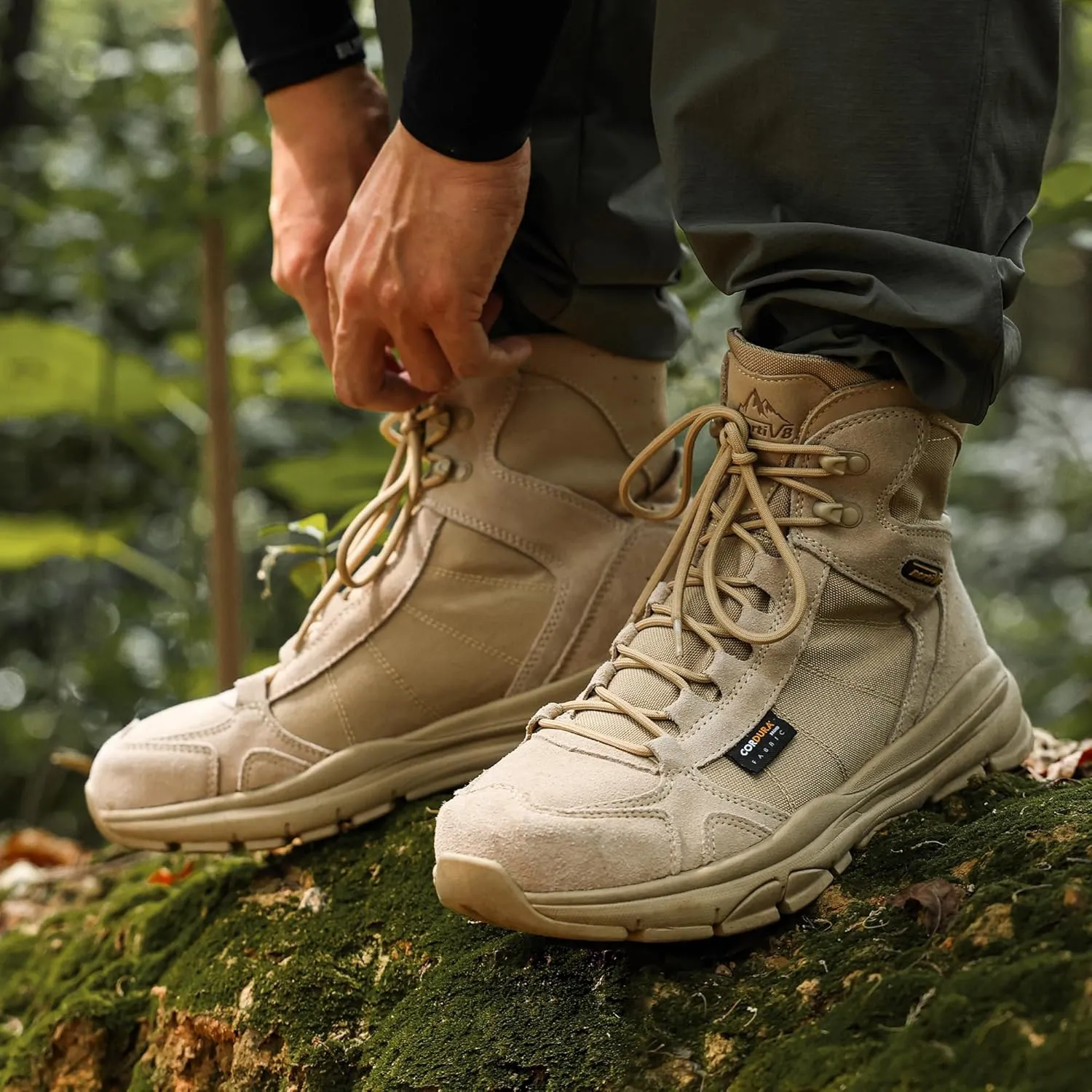 NORTIV 8 Men's Lightweight Military Tactical Work Boots Outdoor Hiking Motorcycle Combat Boots