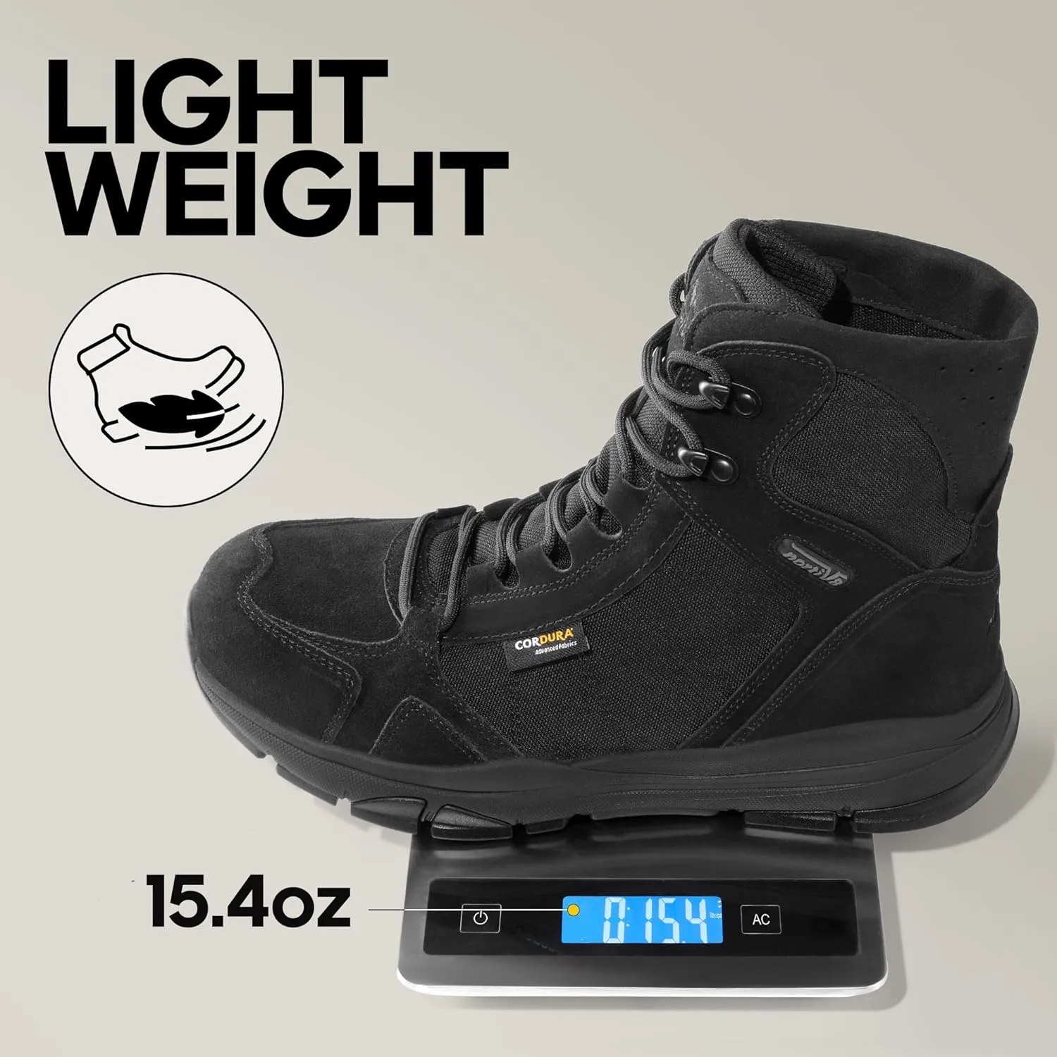 NORTIV 8 Men's Lightweight Military Tactical Work Boots Outdoor Hiking Motorcycle Combat Boots