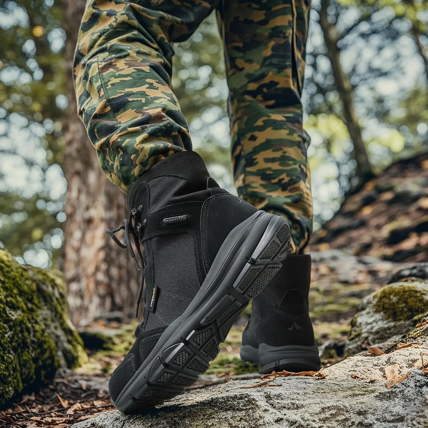 NORTIV 8 Men's Lightweight Military Tactical Work Boots Outdoor Hiking Motorcycle Combat Boots