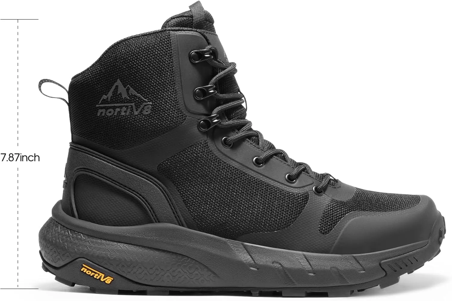 NORTIV 8 Men's Military Tactical Boot Lightweight Comfortable Boots for Work All Day Side Zipper Motorcycle Combat Hiking Boots 8 Inches Metrostrike