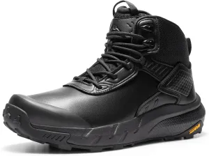 NORTIV 8 Men's Waterproof Military Tactical Work Boots Leather Motorcycle Combat Boots Lightweight Non-Slip Hiking Boots for Men Defender