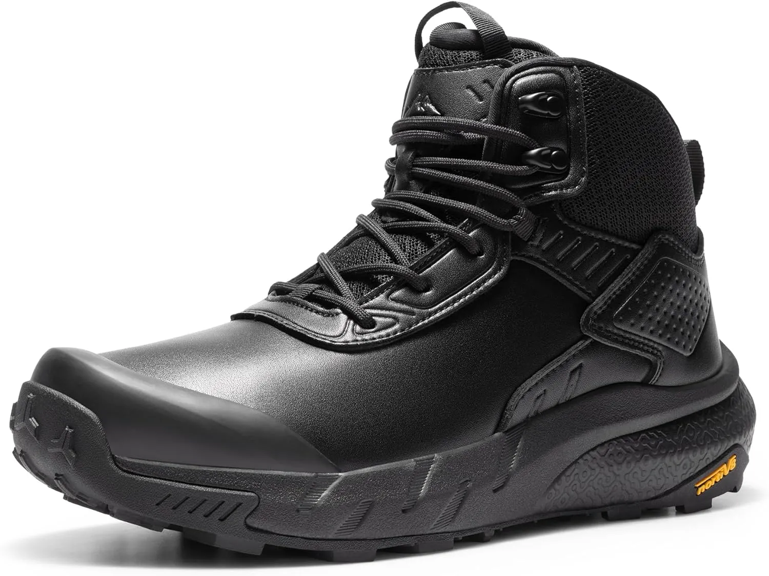 NORTIV 8 Men's Waterproof Military Tactical Work Boots Leather Motorcycle Combat Boots Lightweight Non-Slip Hiking Boots for Men Defender