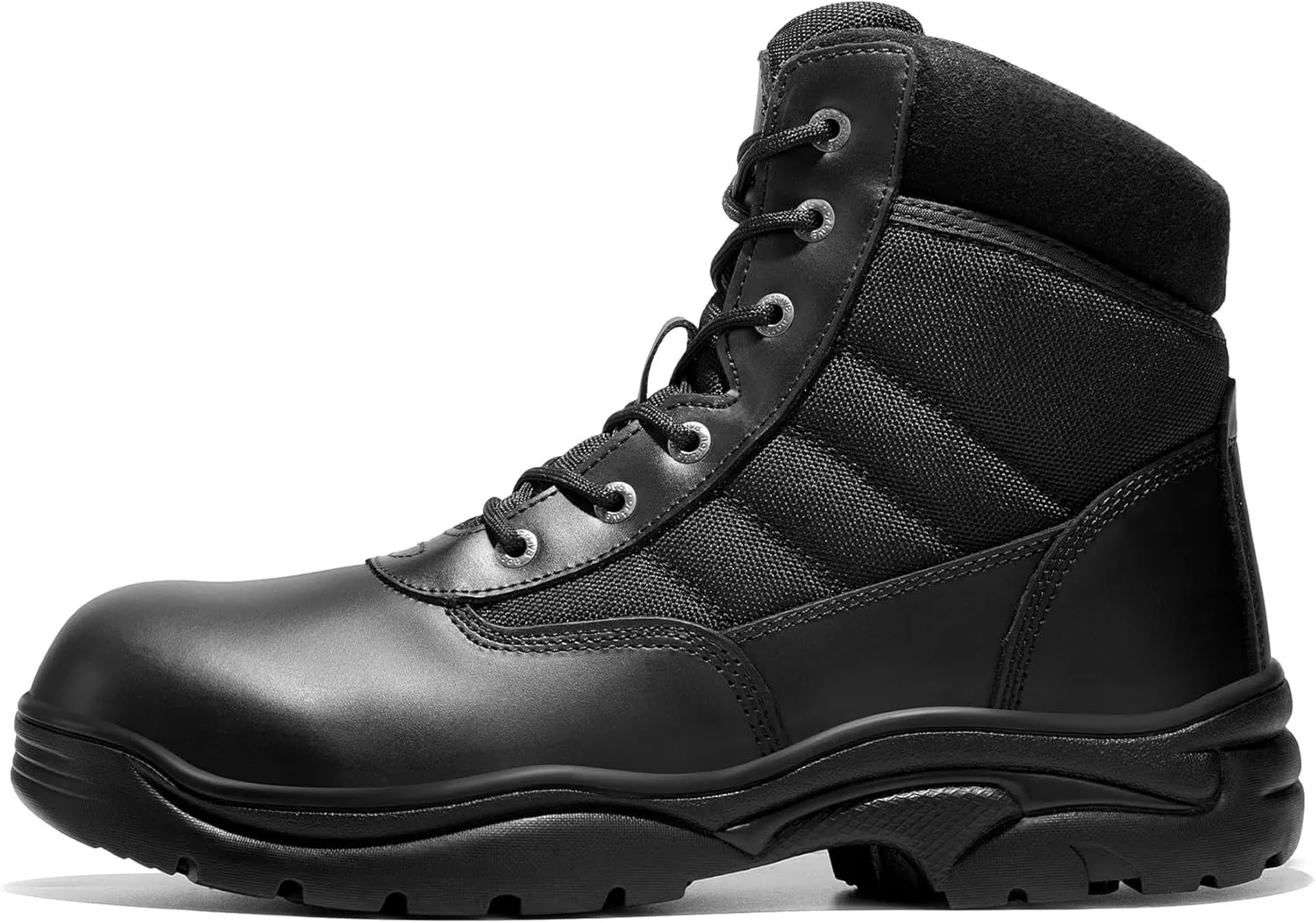 NORTIV 8 Men's Waterproof Tactical Work Boots Leather Outdoor Hiking Military 6 Inches Motorcycle Combat Boots Contractor