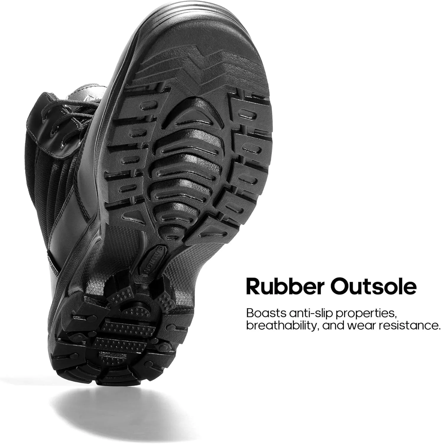 NORTIV 8 Men's Waterproof Tactical Work Boots Leather Outdoor Hiking Military 6 Inches Motorcycle Combat Boots Contractor