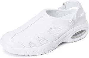 Nurse Shoes for Women Comfortable Nursing Shoes Slip On Waterproof Healthcare Work Sneakers White Leather for Running Gym