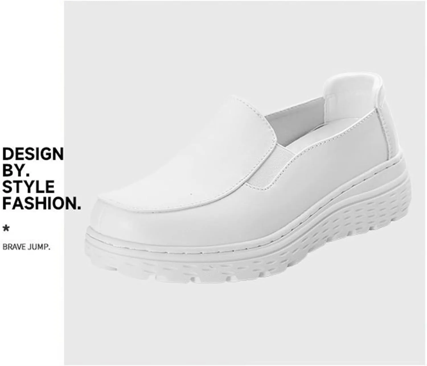 Nurses Shoes for Women Slip On Lightweight White Slip Resistant Work for Women with Arch Support Healthcare
