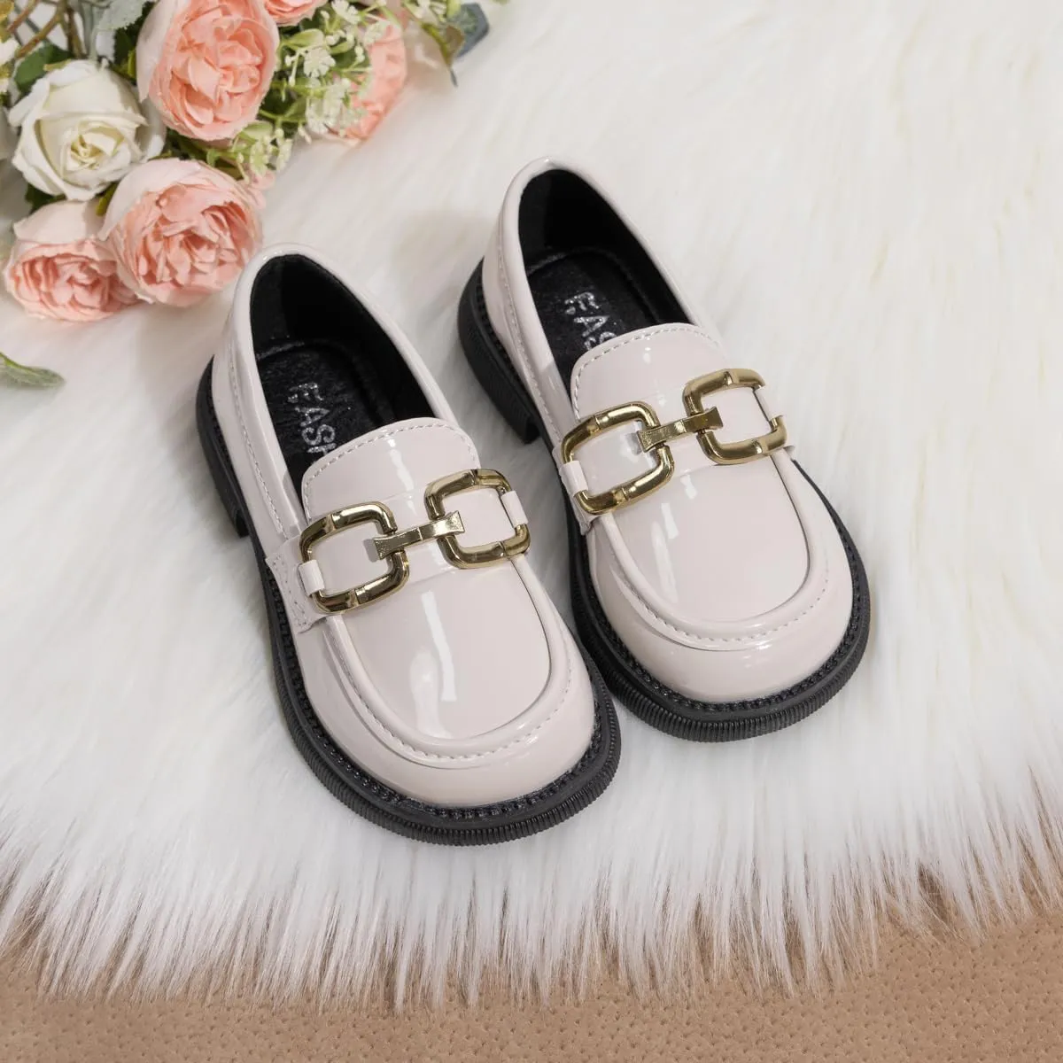 Oamico Toddler Girls Dress Shoes Loafers School Uniform Mary Jane Flats Thick Non-Slip Sole Casual Shoe (Toddler/Little Kids)