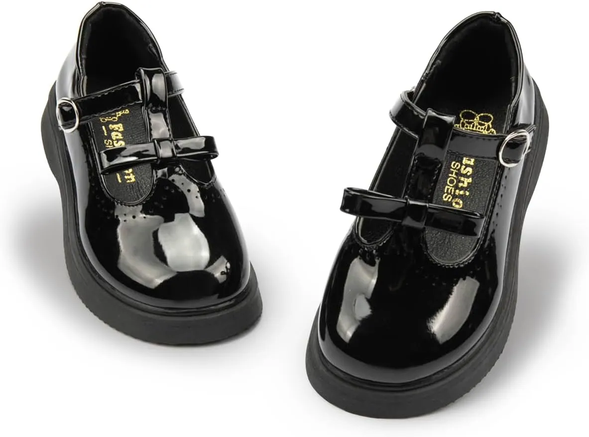 Oamico Toddler Girls Dress Shoes Loafers School Uniform Mary Jane Flats Thick Non-Slip Sole Casual Shoe (Toddler/Little Kids)