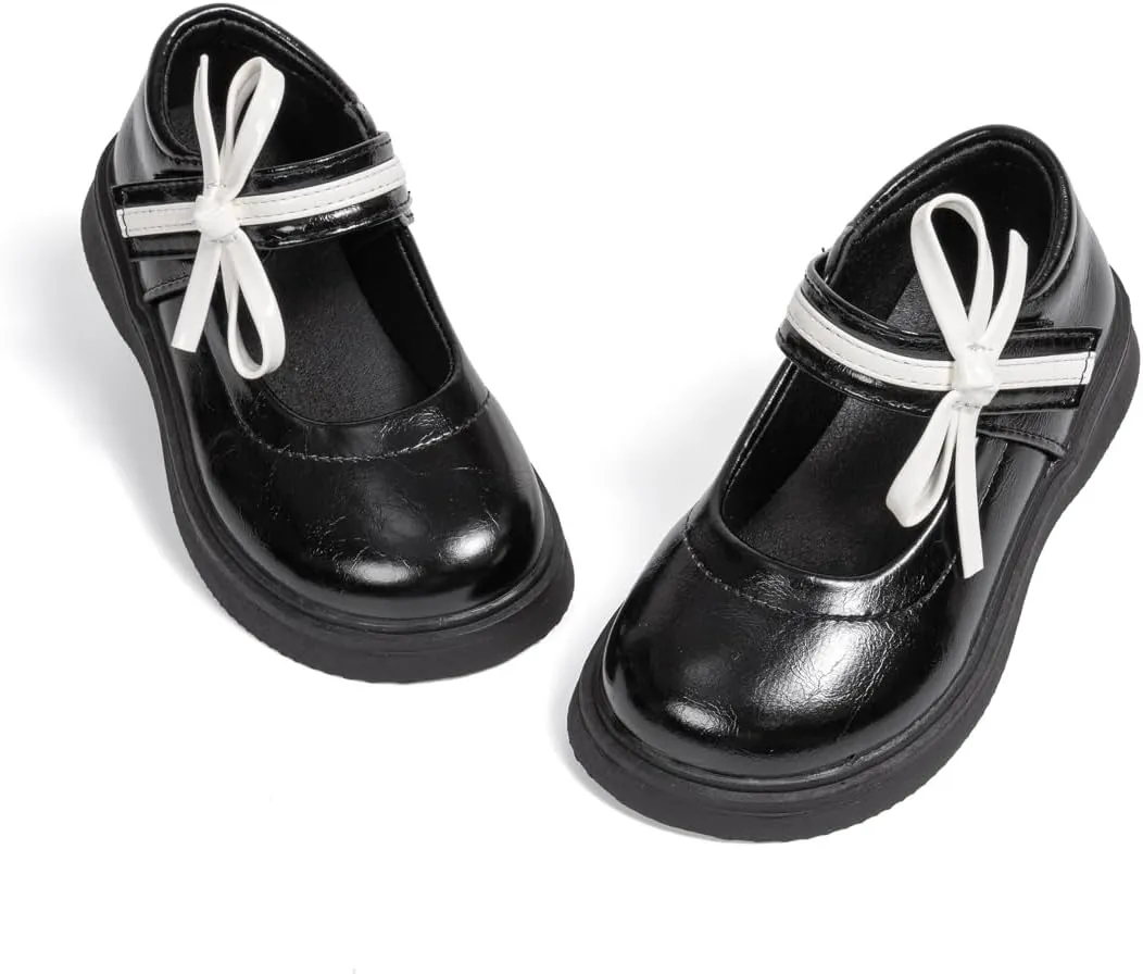 Oamico Toddler Girls Dress Shoes Loafers School Uniform Mary Jane Flats Thick Non-Slip Sole Casual Shoe (Toddler/Little Kids)