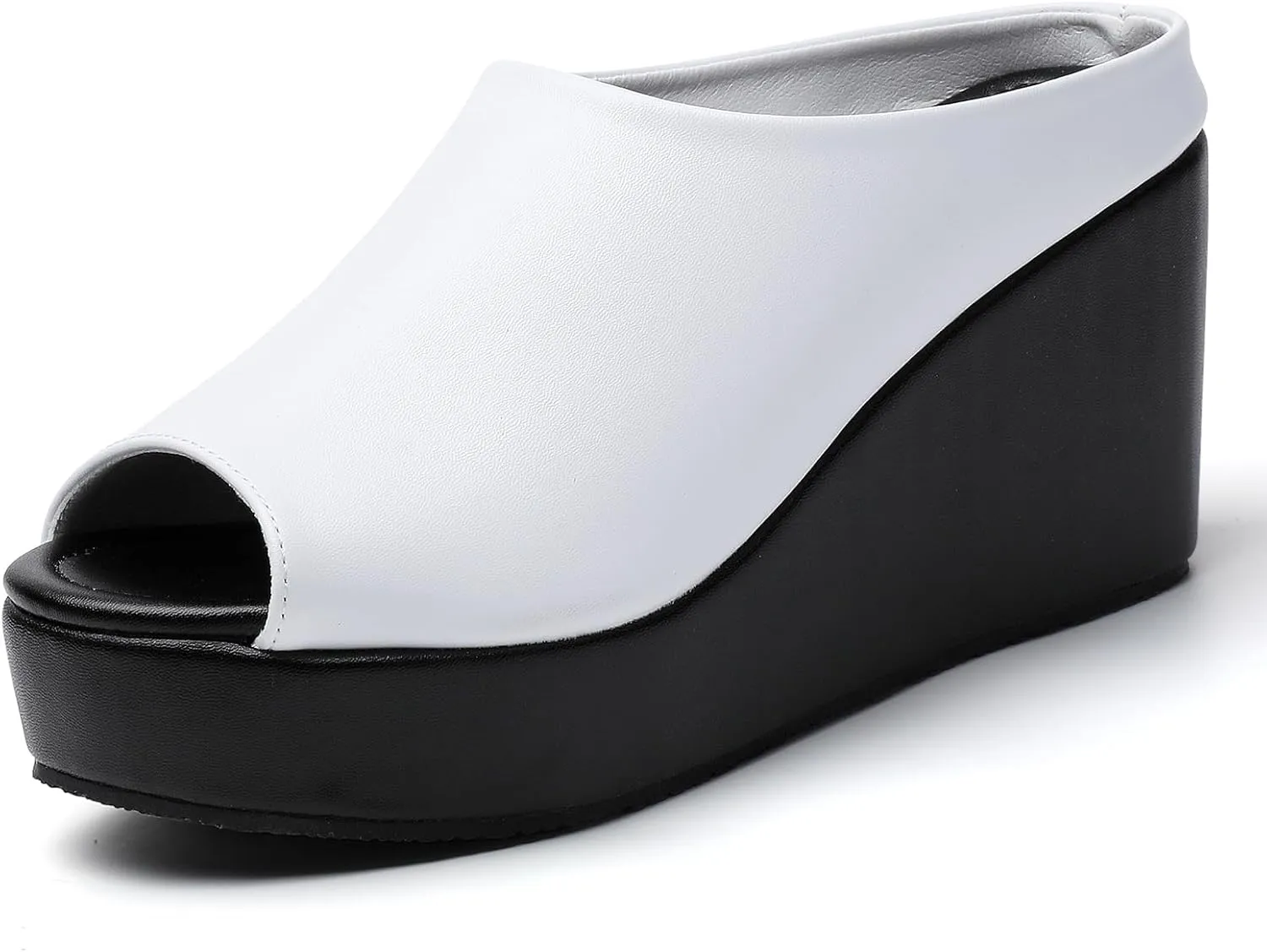 Orthopedic Wedge Sandals Women - Walking Shoes Leather Wedge Slides for Women Dressy Platform - Comfortable & Lightweight Fashion Casual Heels