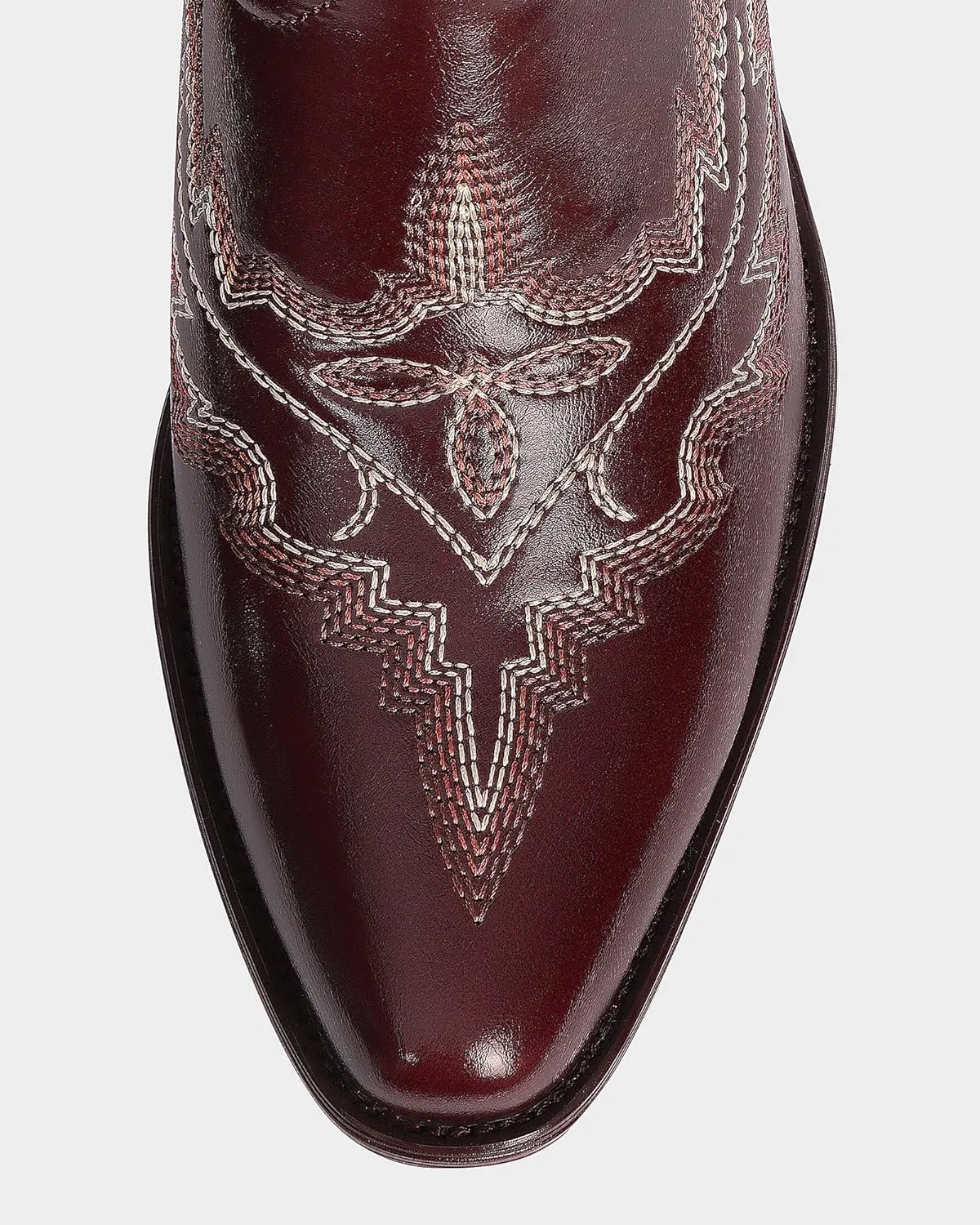 Ouepiano Cowboy Boots for Women Knee High Cowgirl Boots with Classic Embroidered Slip On Pointed Toe Chunky Heel Pull On Fashion Retro Tall Boot