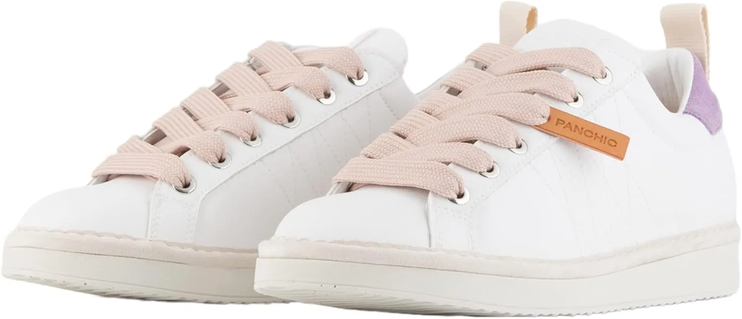 P01 Leather Fashion Sneakers - Women's Low Top Casual Shoes Walking Sustainable Italian