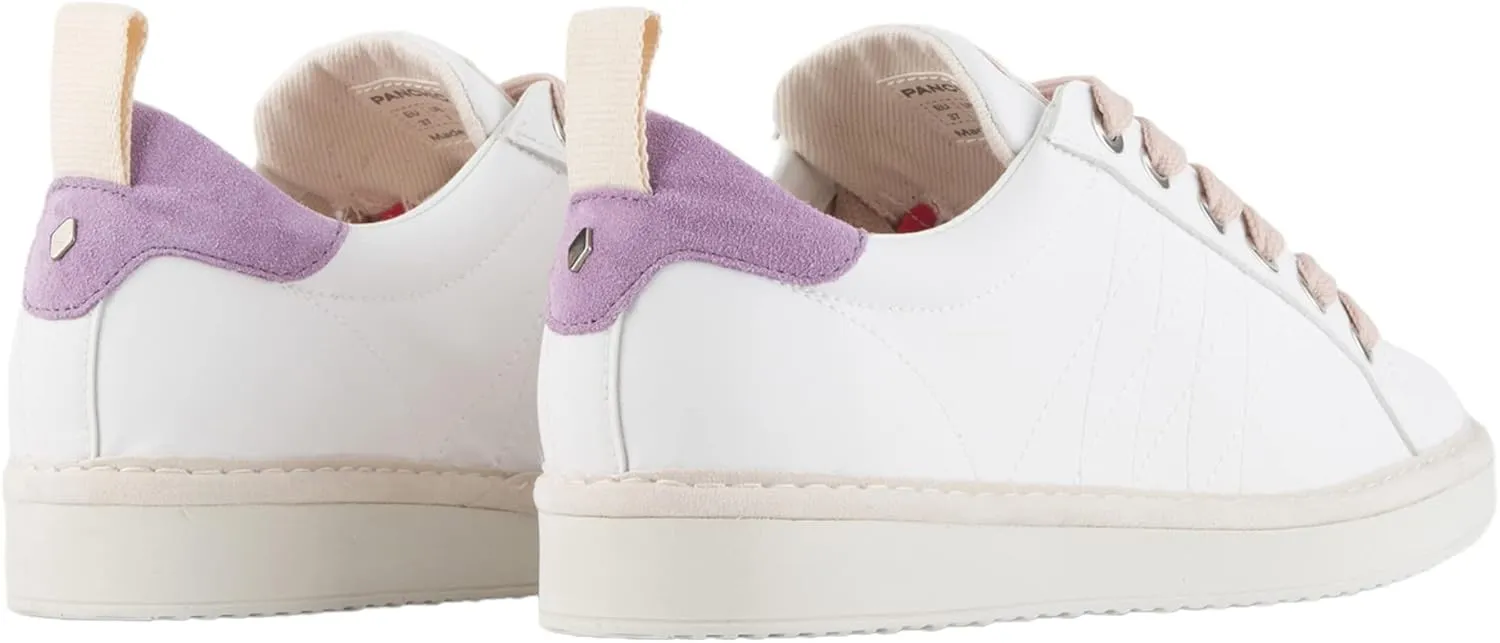 P01 Leather Fashion Sneakers - Women's Low Top Casual Shoes Walking Sustainable Italian