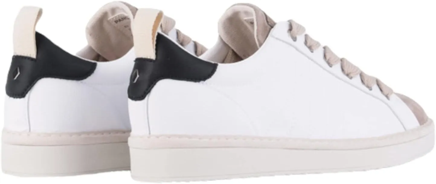 P01 Leather Fashion Sneakers - Women's Low Top Casual Shoes Walking Sustainable Italian