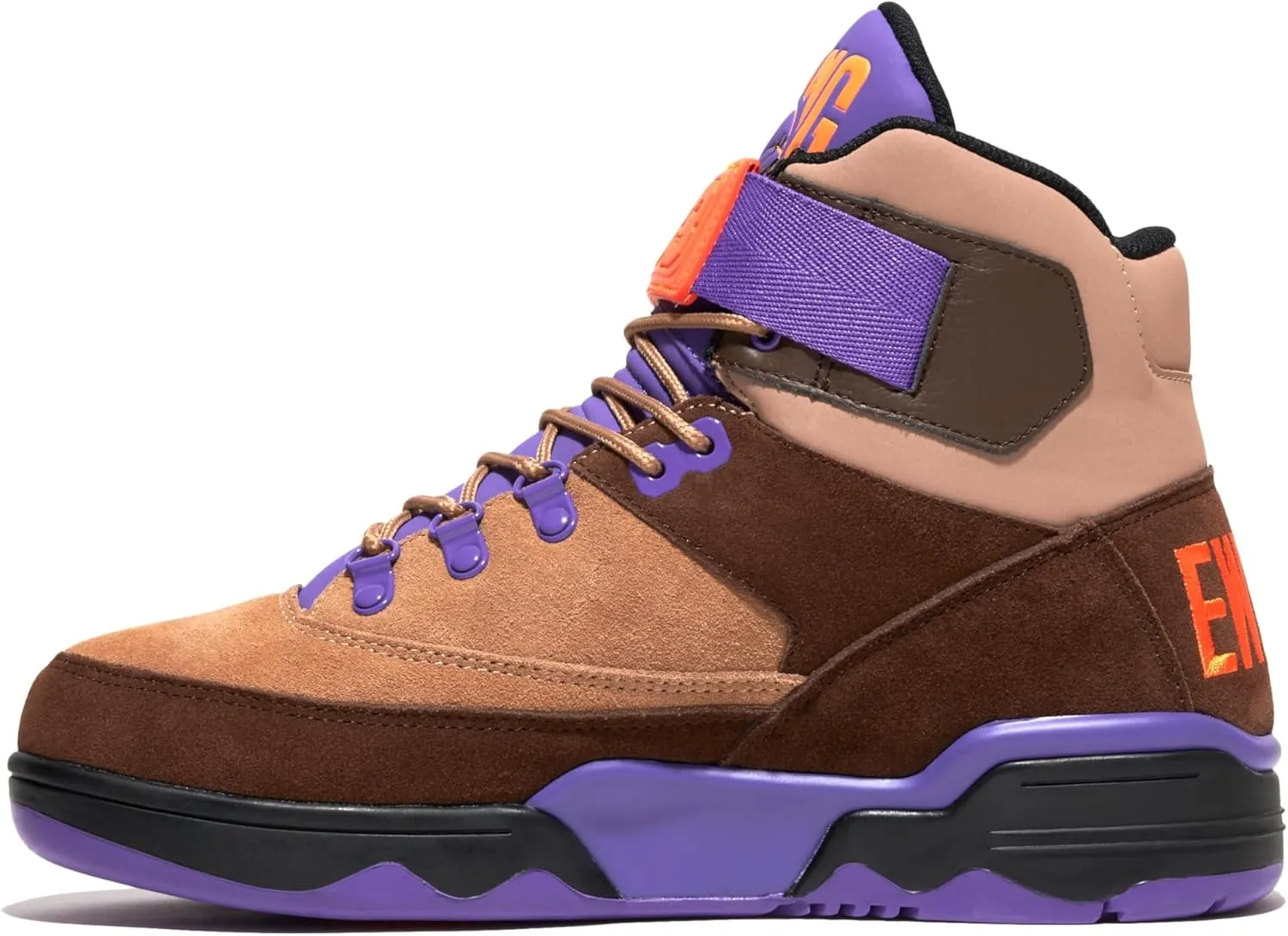 PATRICK EWING ATHLETICS 33 HI WINTER Men's Waterproof Basketball Shoes, Brown/Beige/Purple/Orange - Insulated for Cold Weather