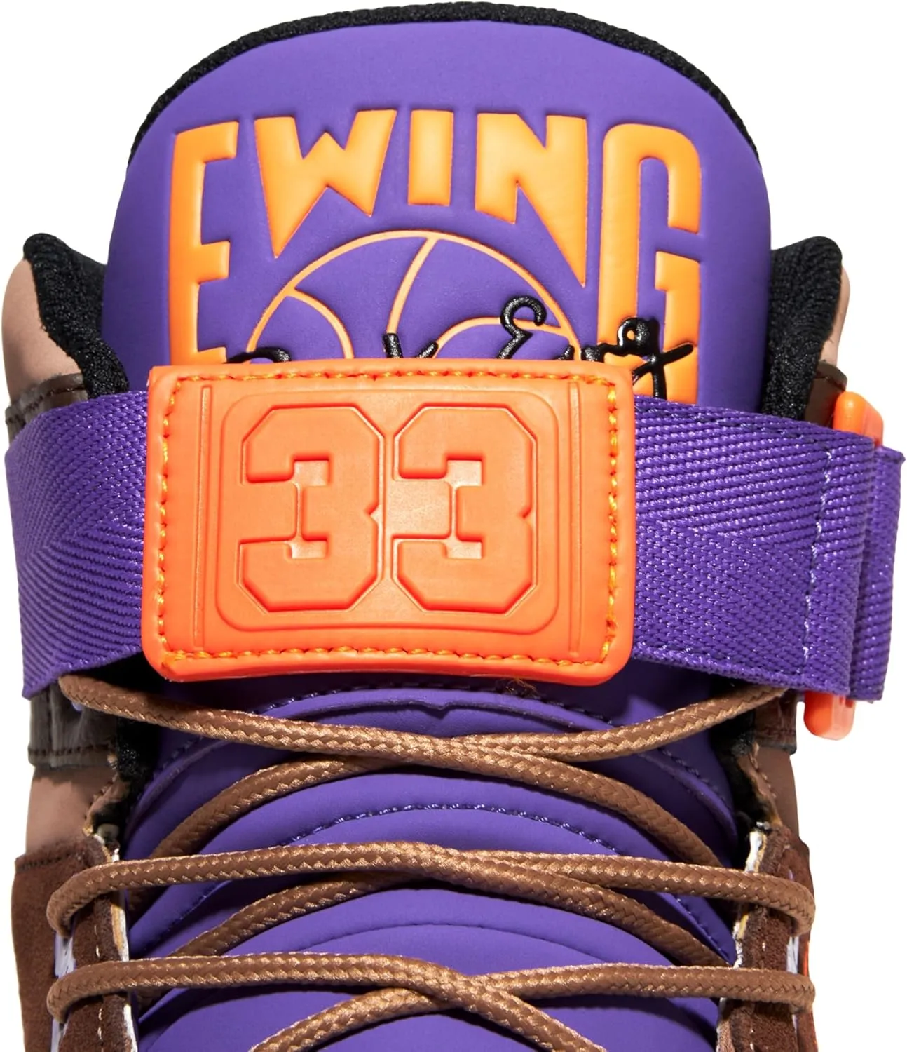 PATRICK EWING ATHLETICS 33 HI WINTER Men's Waterproof Basketball Shoes, Brown/Beige/Purple/Orange - Insulated for Cold Weather