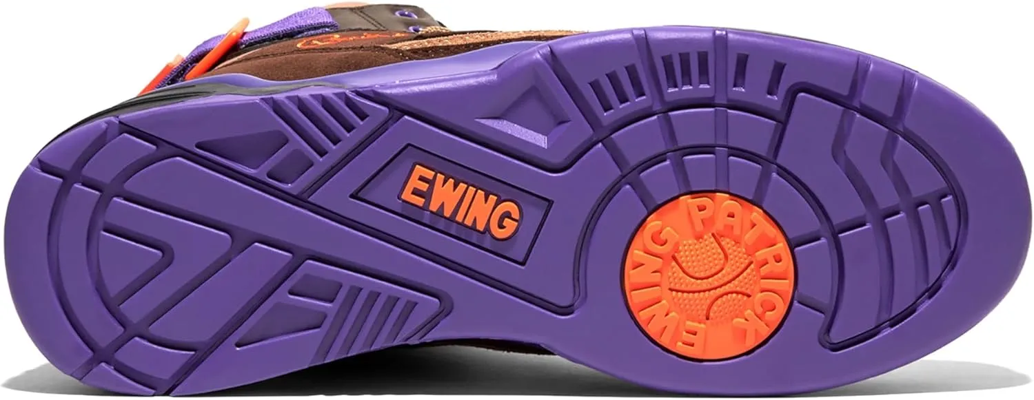 PATRICK EWING ATHLETICS 33 HI WINTER Men's Waterproof Basketball Shoes, Brown/Beige/Purple/Orange - Insulated for Cold Weather