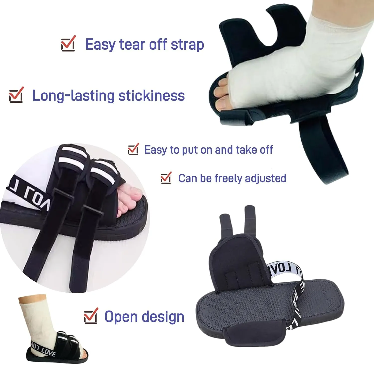 Plaster Fracture Shoes,Shoes for Plaster Casts,Suitable for Foot Injuries,Bone Fractures,Fracture Care,Suitable for Left and Right Feet