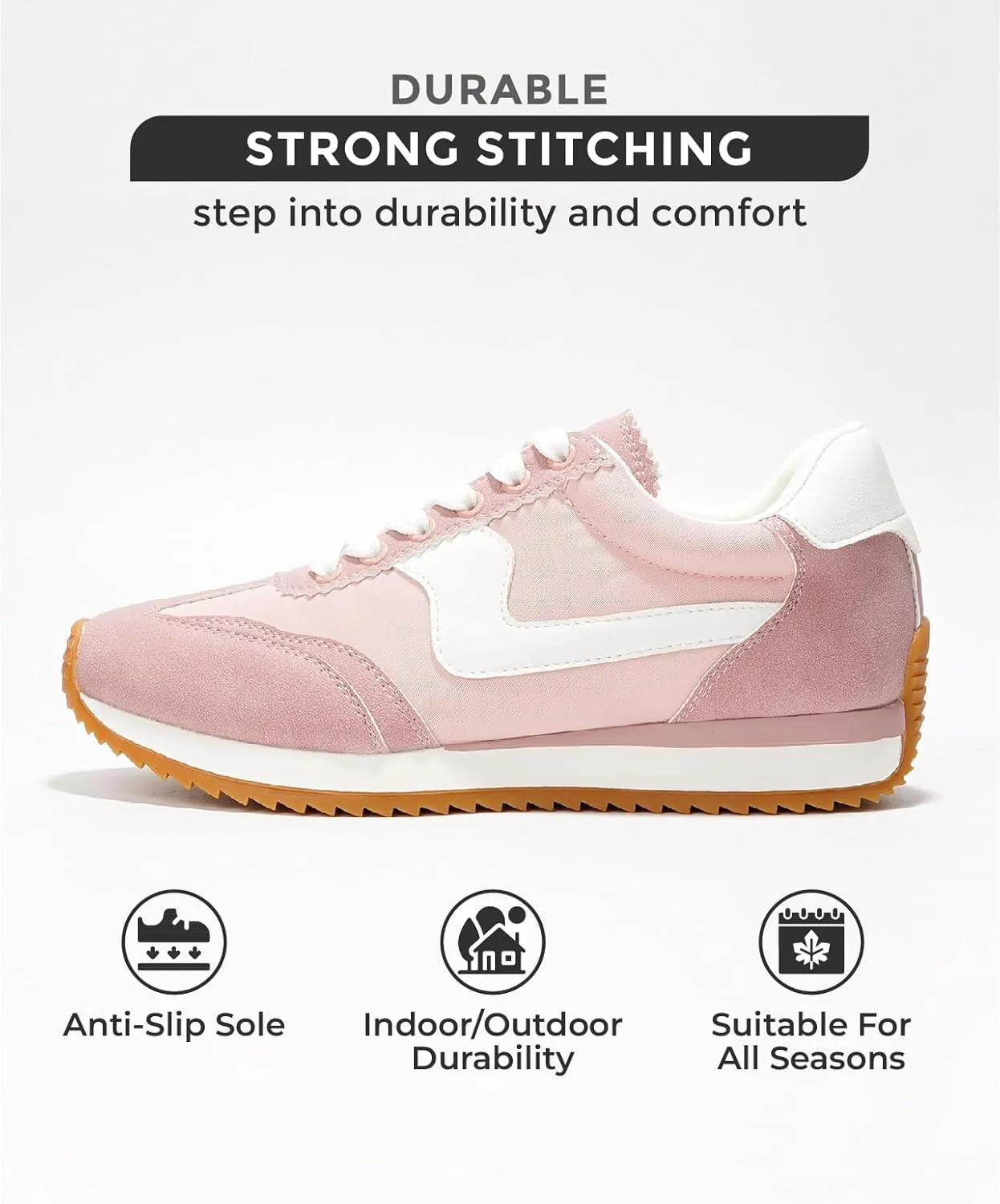Project Cloud Fashion Sneakers for Women - Lace up Memory Foam Insole and Non-Slip Womens Shoes Dressy Casual Spring Shoes (Madison)