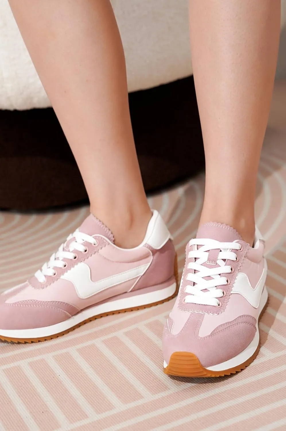 Project Cloud Fashion Sneakers for Women - Lace up Memory Foam Insole and Non-Slip Womens Shoes Dressy Casual Spring Shoes (Madison)