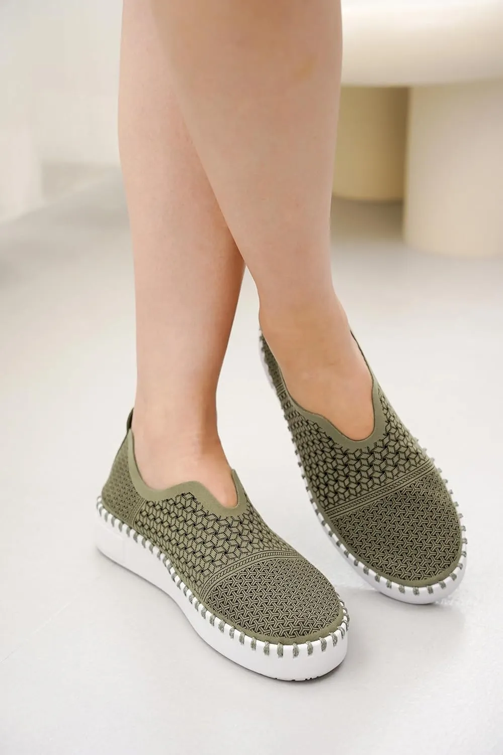 Project Cloud Platform Sneakers for Women - Leather Insole Loafers for Women with Memory Foam - Casual Slip On Womens Loafers with Flexible Outsole (Aster)