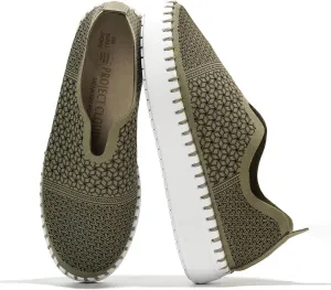 Project Cloud Platform Sneakers for Women - Leather Insole Loafers for Women with Memory Foam - Casual Slip On Womens Loafers with Flexible Outsole (Aster)