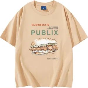 Publix Unisex T Shirt Vintage Style Shirt Food Lover Gifts Supermarket Food Shirt