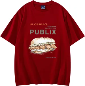 Publix Unisex T Shirt Vintage Style Shirt Food Lover Gifts Supermarket Food Shirt