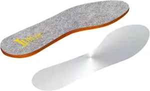 Puncture Resistant Flexible Steel Plate Warm Felt Insoles for Men’s & Women’s Nail Proof Enhanced Protection Safety Work Shoes - One Pairs Insoles & One Pairs Heel Cushions