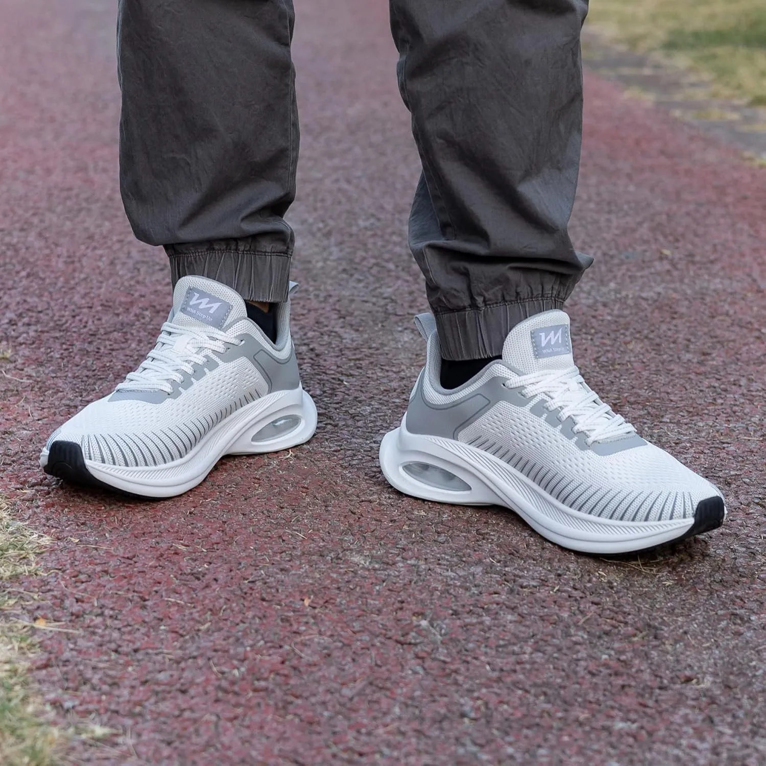 Quseek Men's Running Walking Tennis Shoes Comfortable Air Cushion Athletic Gym Workout Jogging Cross Training Fashion Sneakers US Size 7-13