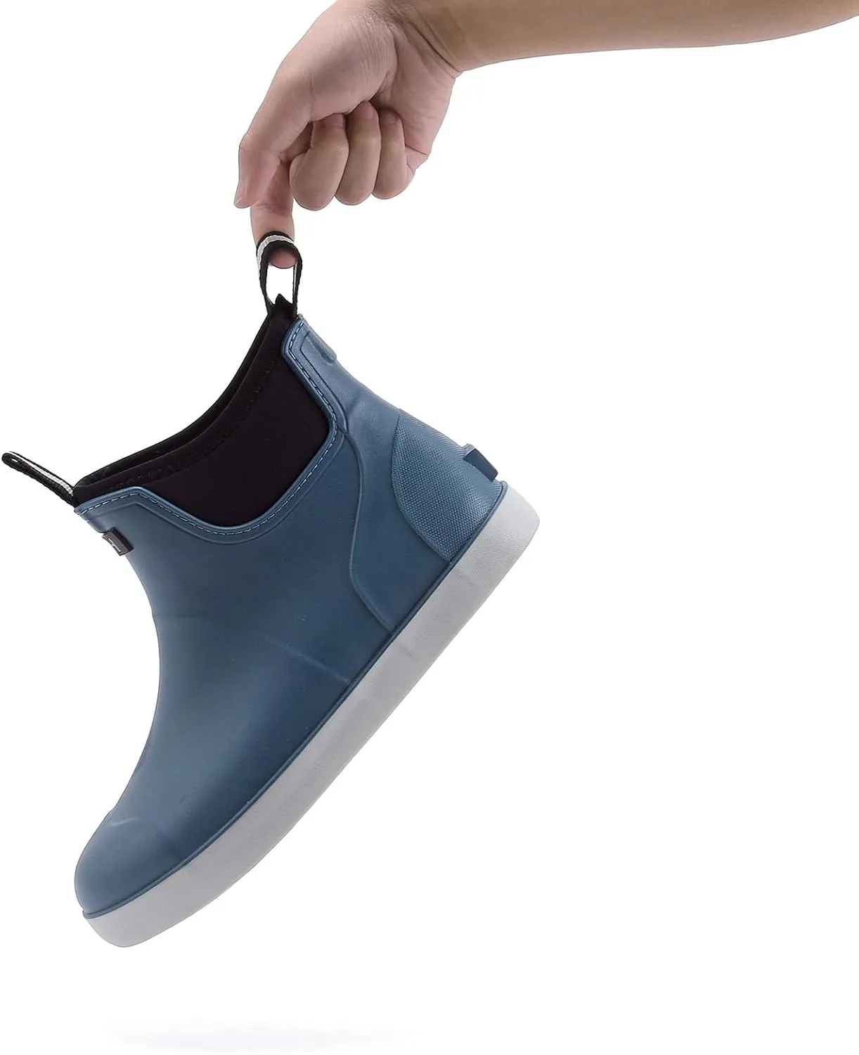 Rain Boots for Men, Waterproof Ankle Mens Deck Boots Anti-Slip Comfort Rubber Boots Chelsea Garden Shoes for Yard Fishing Outdoor Work