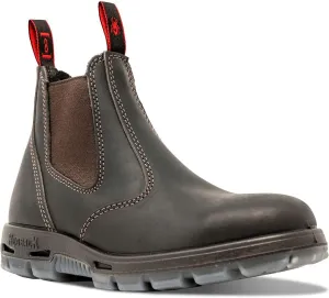 Redback Men's Safety Bobcat USBOK Elastic Sided Steel Toe Dark Brown Leather Work Boot (4.5 AU 3E (5.5 M US Men))