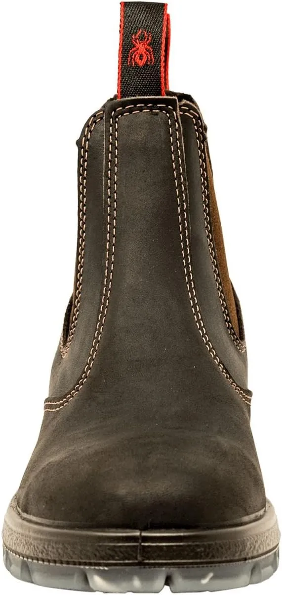 Redback Men's Safety Bobcat USBOK Elastic Sided Steel Toe Dark Brown Leather Work Boot (4.5 AU 3E (5.5 M US Men))