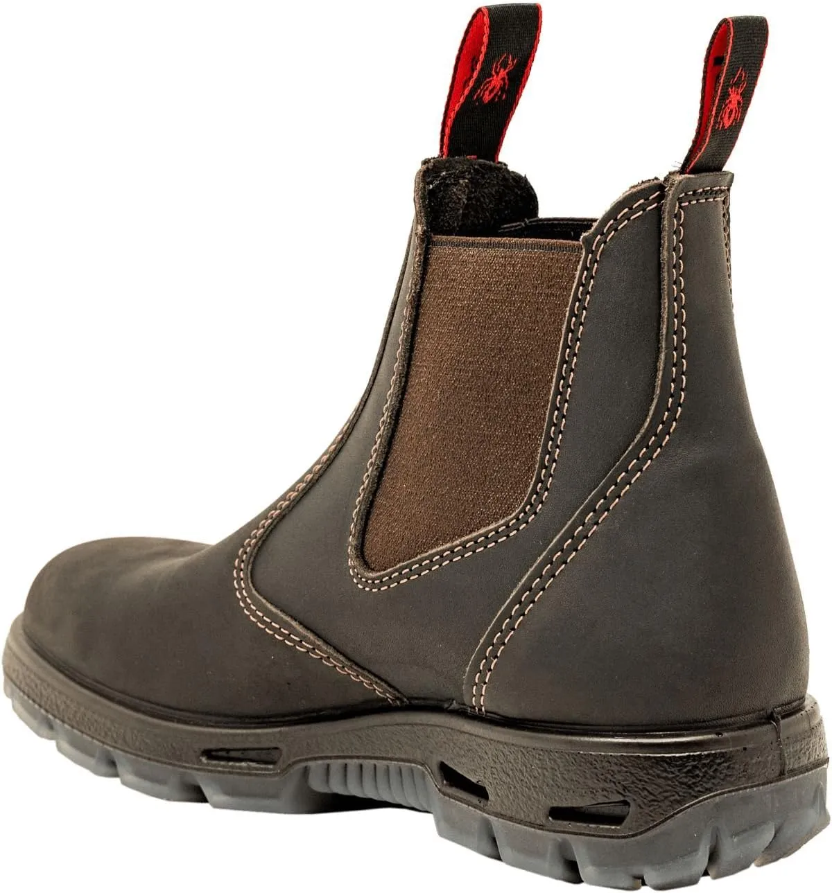 Redback Men's Safety Bobcat USBOK Elastic Sided Steel Toe Dark Brown Leather Work Boot (4.5 AU 3E (5.5 M US Men))