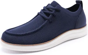 Rihero Mens Casual Shoes Wide Loafers Comfortable Walking Slip On Lightweight Breathable Lace Up Shoes