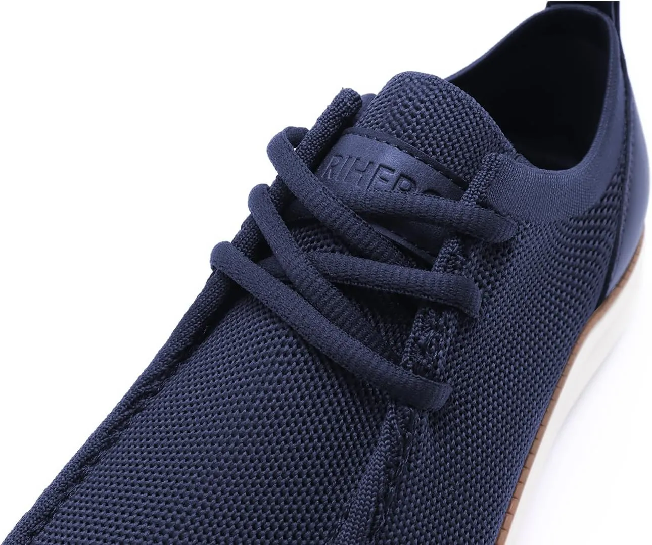 Rihero Mens Casual Shoes Wide Loafers Comfortable Walking Slip On Lightweight Breathable Lace Up Shoes