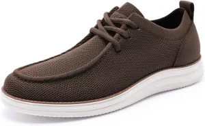 Rihero Mens Casual Shoes Wide Loafers Comfortable Walking Slip On Lightweight Breathable Lace Up Shoes