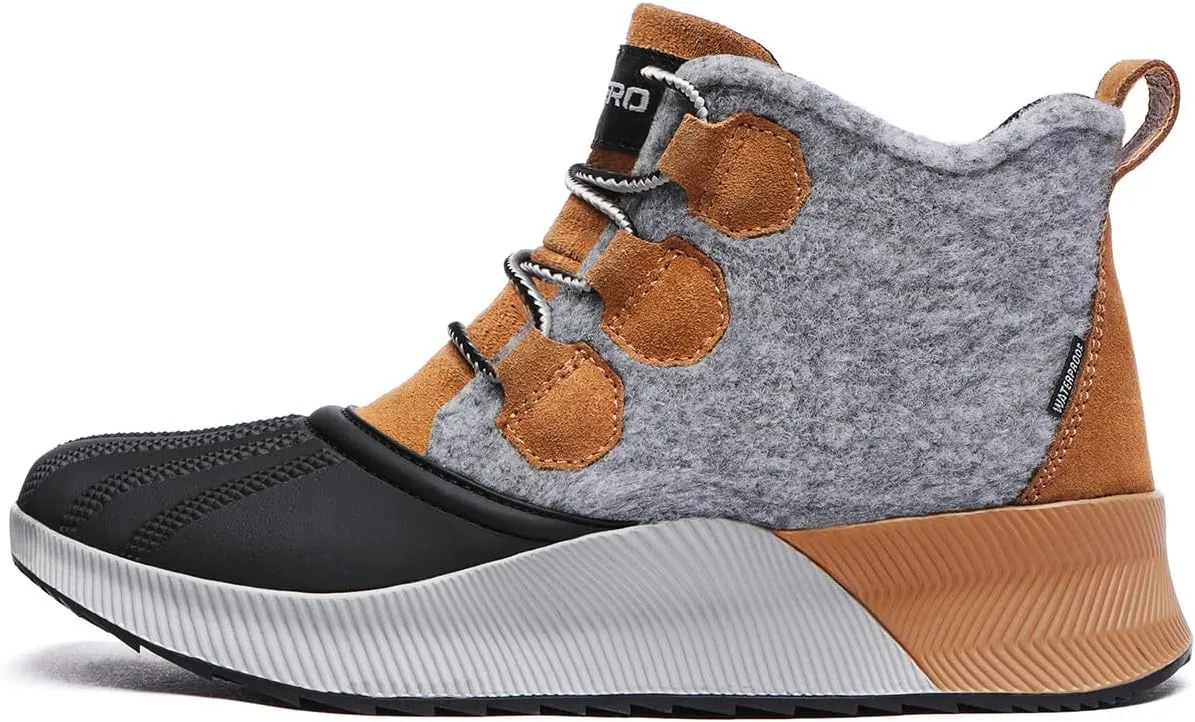 Rihero Women's Classic Waterproof Ankle Boots Fashion Lightweight Leather Suede Hiking Ankle Booties