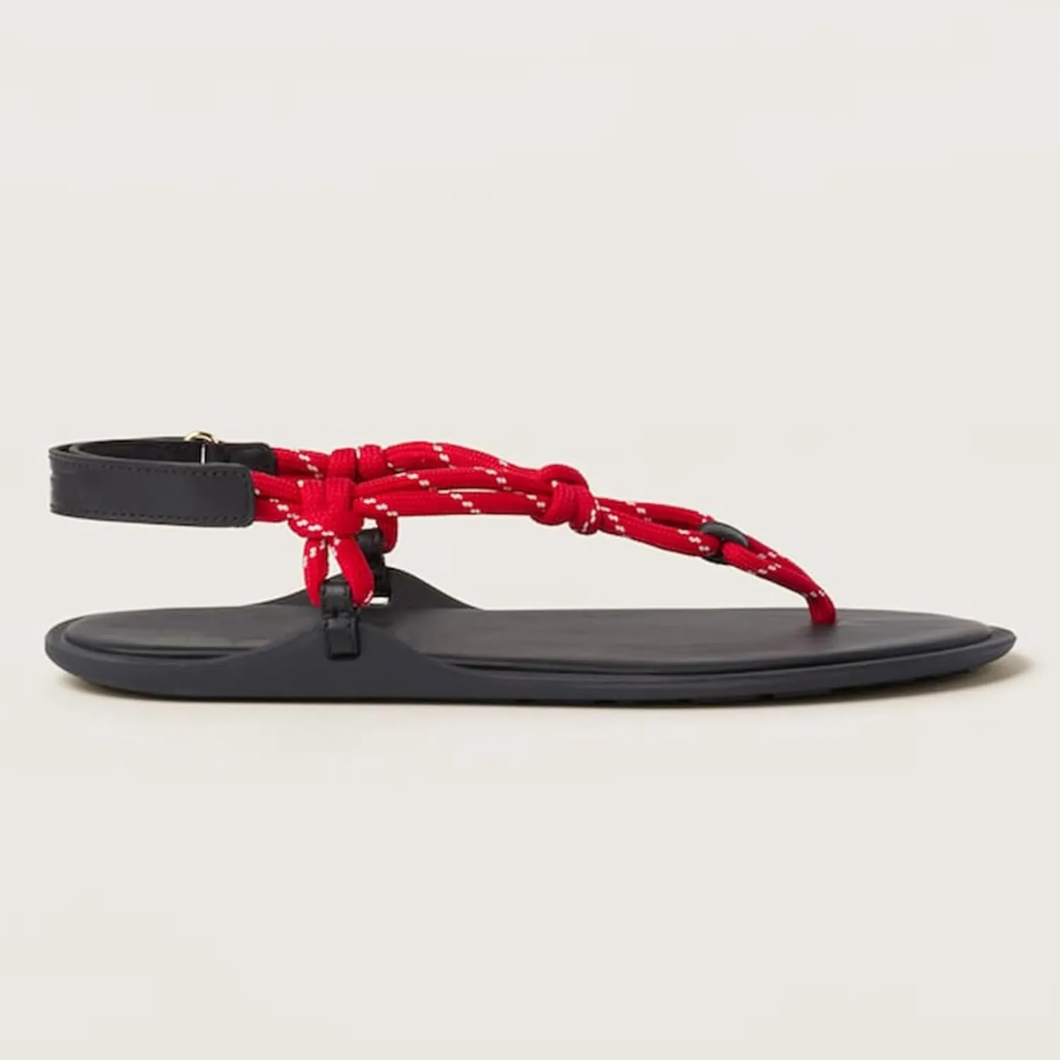 Rope Flip Flop Sandals for Women Thong Sandals Adjustable T Straps Comfortable Soft Flat Sandals