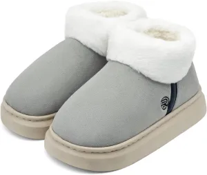 rosyclo Ankle Winter Boots for Women, Suede Faux Fur Furry Lining Warm Women's Snow Mini Boot Lightweight Anti-Slip Fuzzy Classic Memory Foam Comfort Shoes Short Booties for Indoor Outdoor