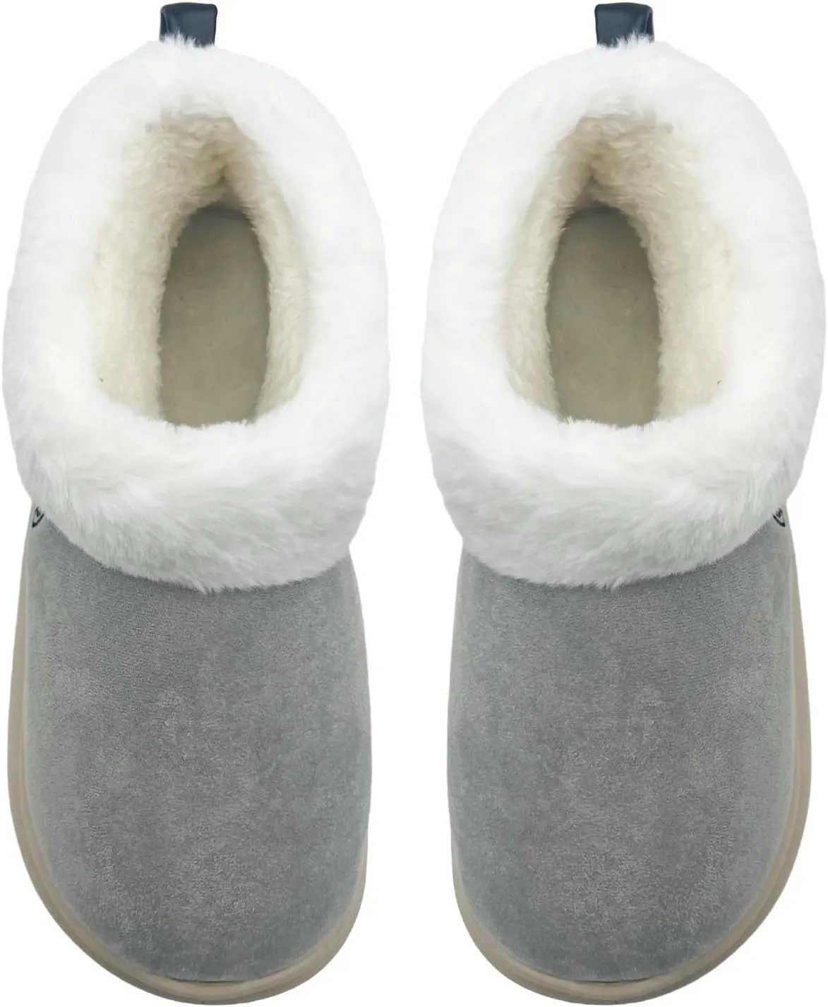 rosyclo Ankle Winter Boots for Women, Suede Faux Fur Furry Lining Warm Women's Snow Mini Boot Lightweight Anti-Slip Fuzzy Classic Memory Foam Comfort Shoes Short Booties for Indoor Outdoor