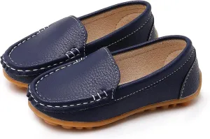 RVROVIC Kids Girls Boys Slip-on Loafers Oxford PU Leather Flats Shoes(Toddler/Little Kid)