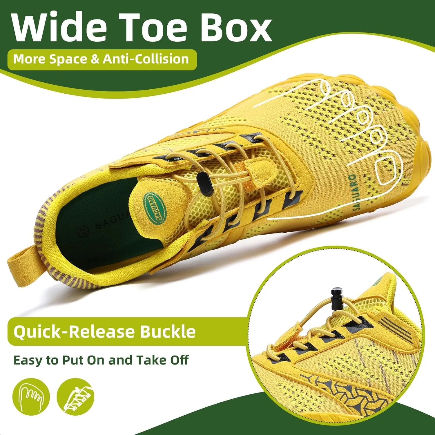 SAGUARO Womens Mens Barefoot Shoes Minimalist Trail Runner Wide Toe Box Zero Drop Outdoor Cross Training Shoe