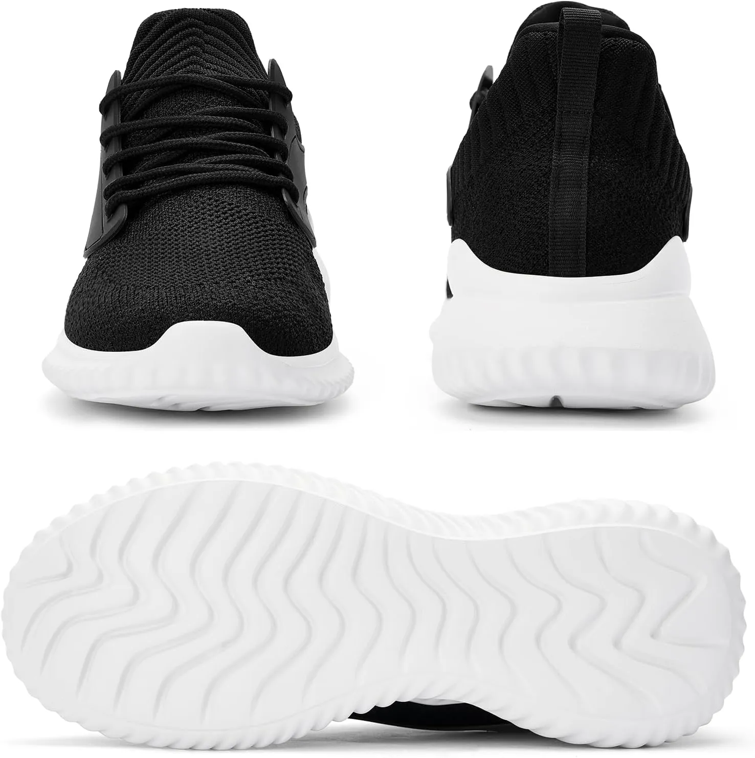 SDolphin Walking Shoes for Mens Sneakers - Slip on Athletic Running Tennis Shoes Comfortable Memory Foam Workout Gym Jogging Indoor Outdoor Lightweight Breathable Casual Sneakers