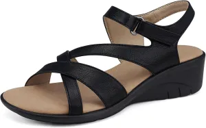 SHIBEVER Wedge Sandals for Women Dressy: Womens Sandals Comfortable - Summer Open Toe Casual Walking Low Wedges