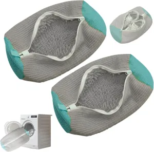 Shoe Washing Machine Bag, Sneaker Cleaning Laundry Reusable Shoe Bag for Washer and Dryer 2PCS for All Shoes