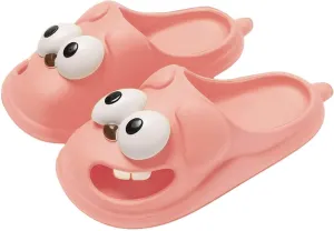Shower Shoes for Women with Arch Support Big Eye Dog Slippers Fun Cartoon Package Head EVA Slippers Cute