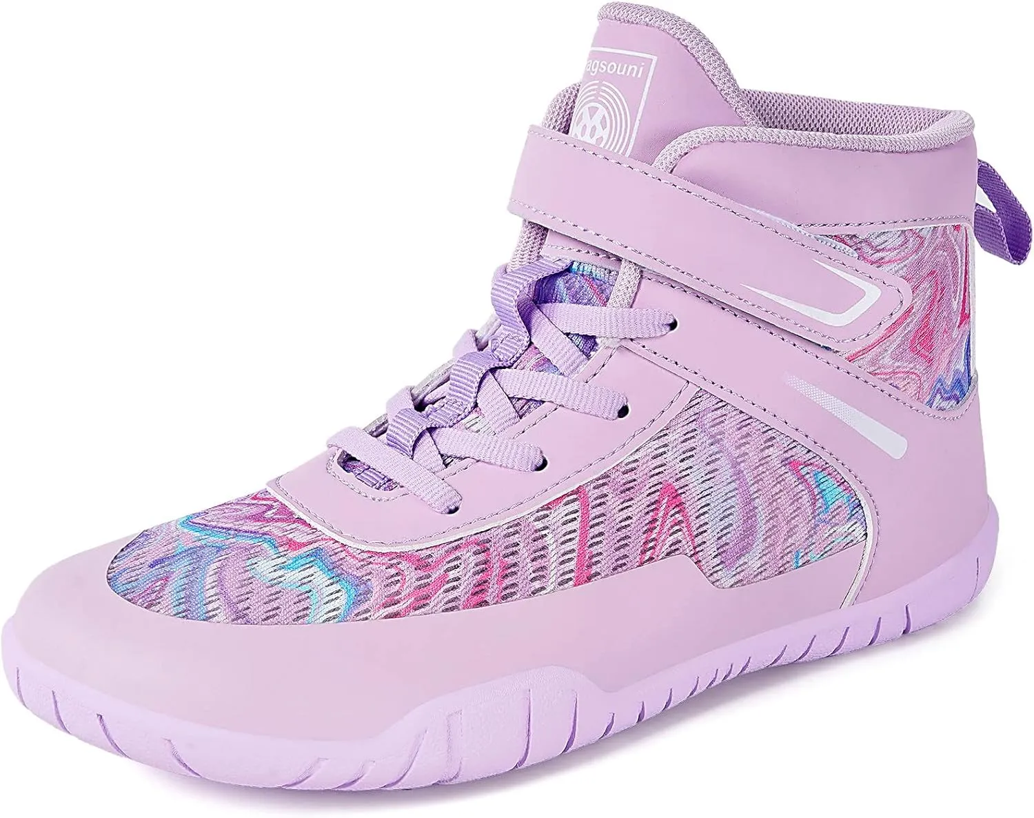 Sisttke Kids Wrestling Shoes Boys Girls Boxing Shoes Fitness Sneakers Zero Drop Sole